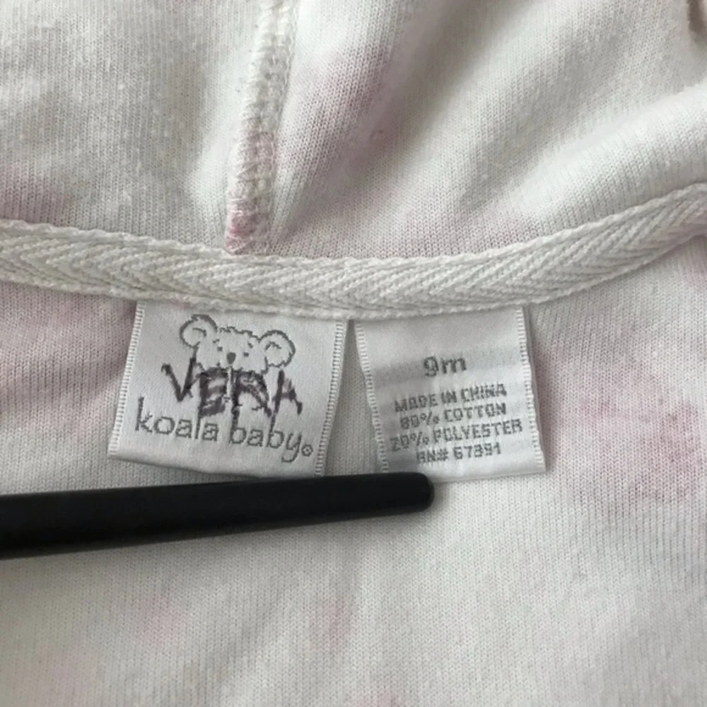 Koala Baby Girl Velvet White Floral Hoodie Jacket